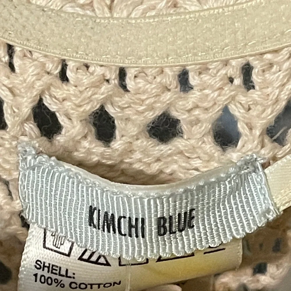 Kimchi Blue Crochet Lace Romper Ivory Boho Festival Indie Hippie Western Medium - Picture 9 of 11